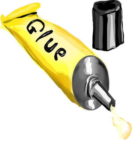 Клей на прозрачном фоне