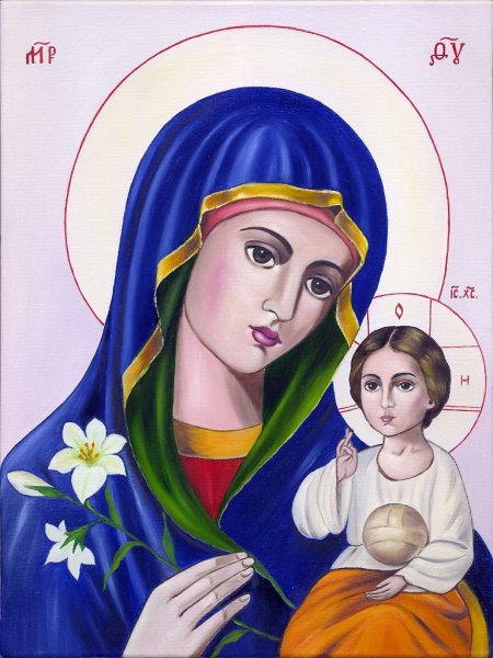 Икона Богородицы нарисовать
