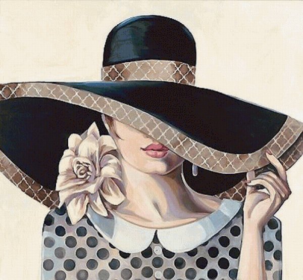 Девушка в шляпе акварель