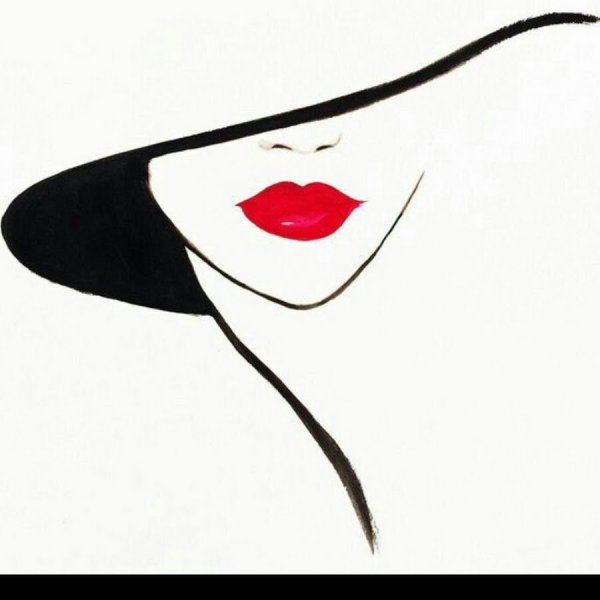 Графика женщина в шляпе