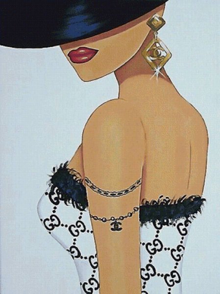 Женщина в шляпе рисунок