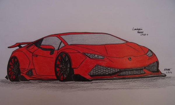 Ламборджини Хуракан Влада а4 рисунок