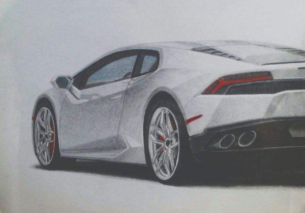 Ламборджини Хуракан карандашом