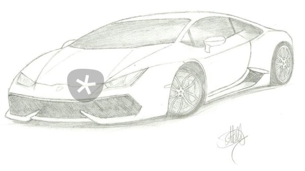 Ламборджини Хуракан карандашом