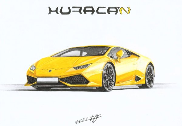 Нарисовать Ламборгини Хуракан