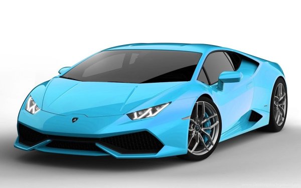 Ламбаргини ХУРАКАННА белом фоне
