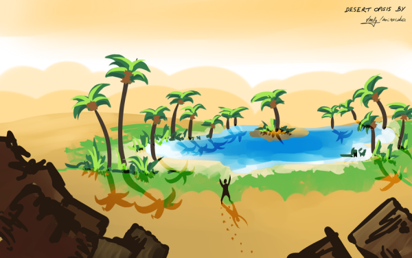 Оазис мультяшный