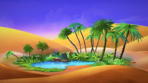 Диорама Оазис в пустыне