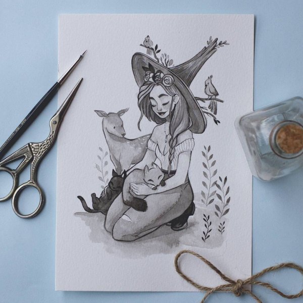 Идеи для рисунков ведьма