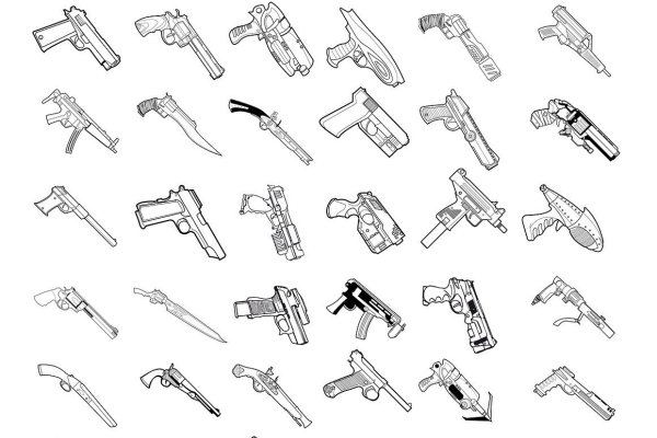 Пистолет эскиз простой