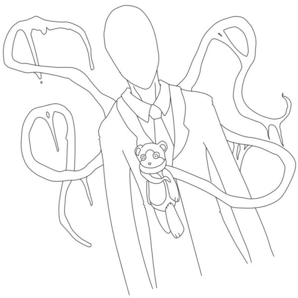 Слендер из крипипасты раскраска