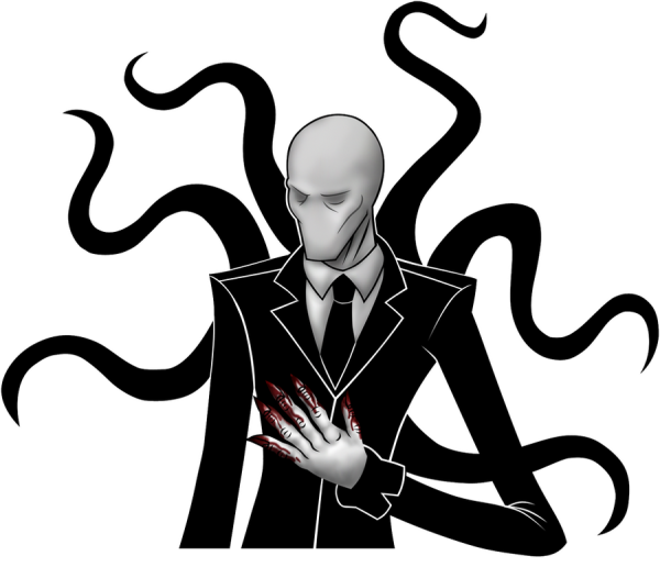 Слендер на прозрачном фоне