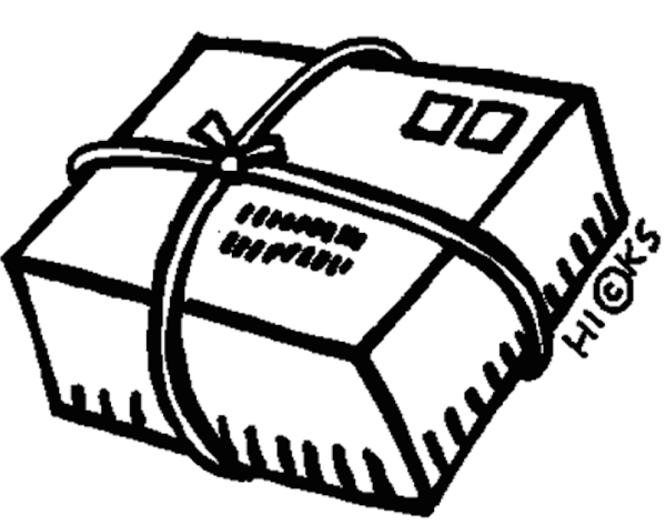 Раскраска посылка