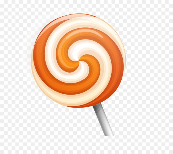 Оранжевый леденец на палочке