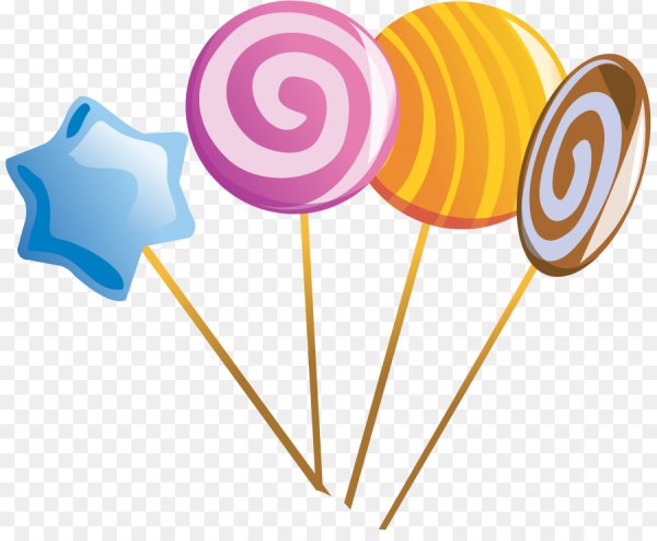 Конфета на палочке вектор