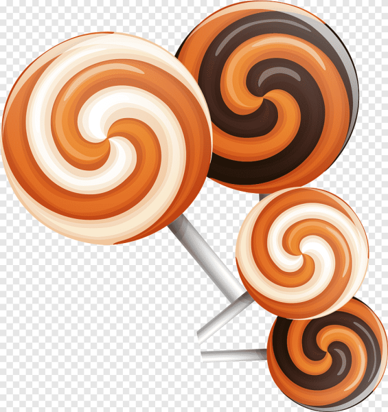 Оранжевый леденец на палочке