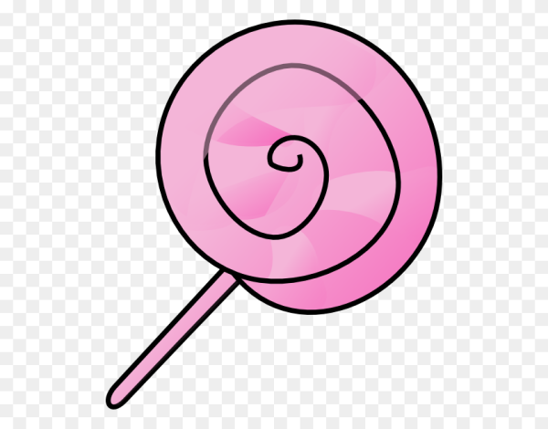 Розовый леденец на палочке