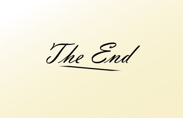 The end надпись