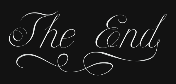 Красивая надпись the end