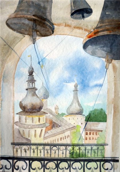 Колокольня раскраска