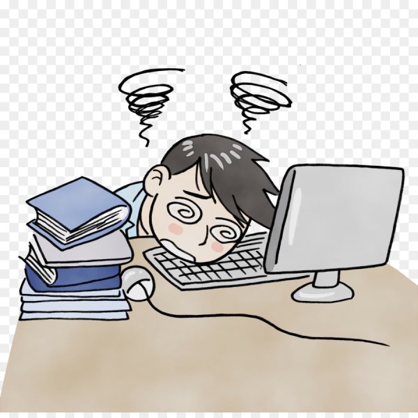 Уставший за компьютером