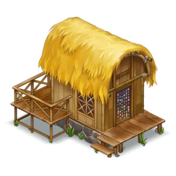 Хижина на белом фоне