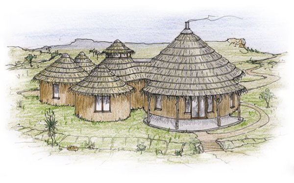 Хижина в Африке рисунок