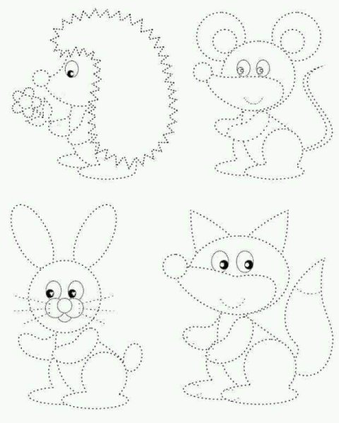 Рисование по контуру для детей