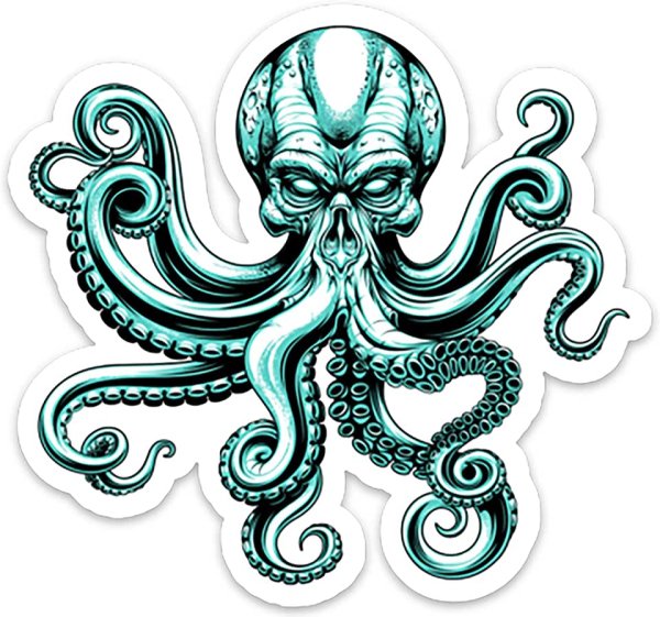 Осьминог рисунок