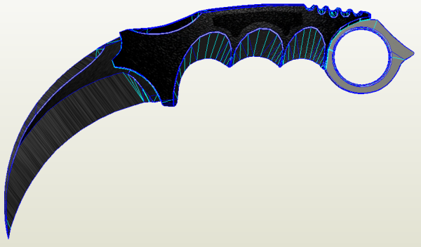Нож-керамбит градиент
