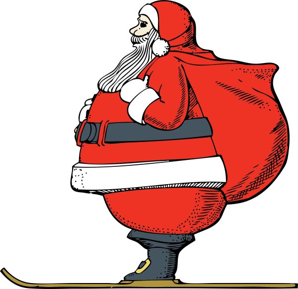 Санта Клаус с мешком