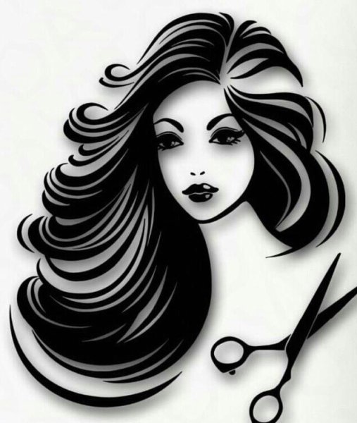 Силуэт для парикмахерской