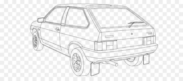 Раскраска Лада Самара ВАЗ 2109