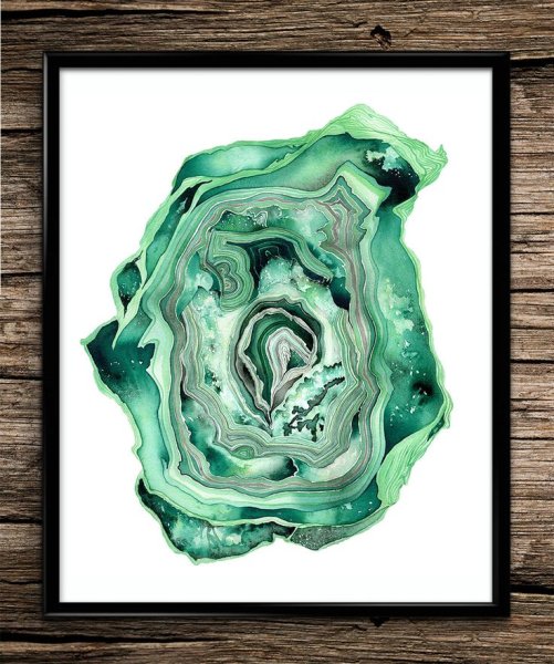 Платок батик малахит