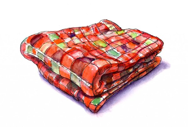 Одеяло нарисованное