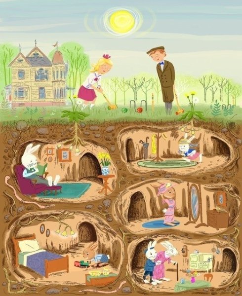 Подземный домик для детей