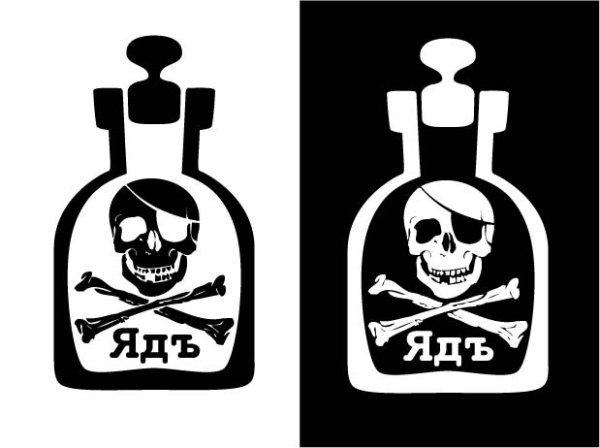 Наклейка яд