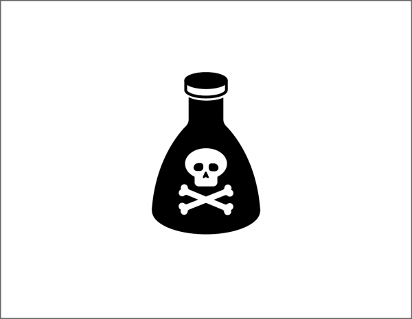 Яд на белом фоне