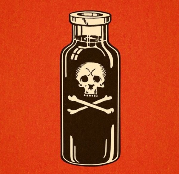 Бутылка с ядом арт
