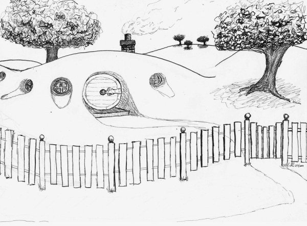 Нарисовать домик Хоббита