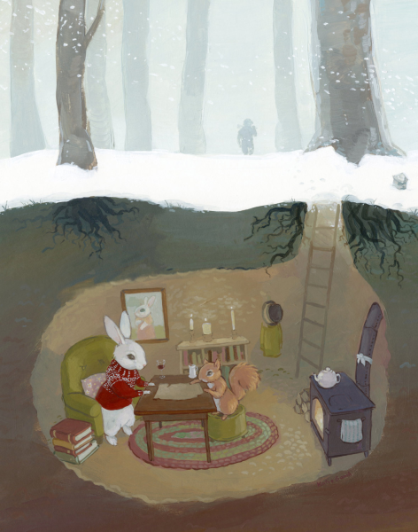 Уютная норка иллюстрации