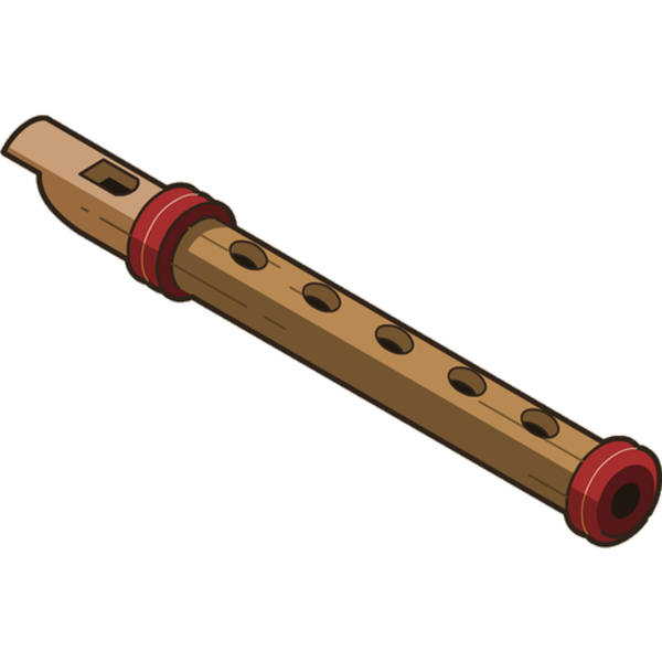 Дудочка на белом фоне