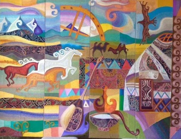 Джайлау и юрта в Казахстане