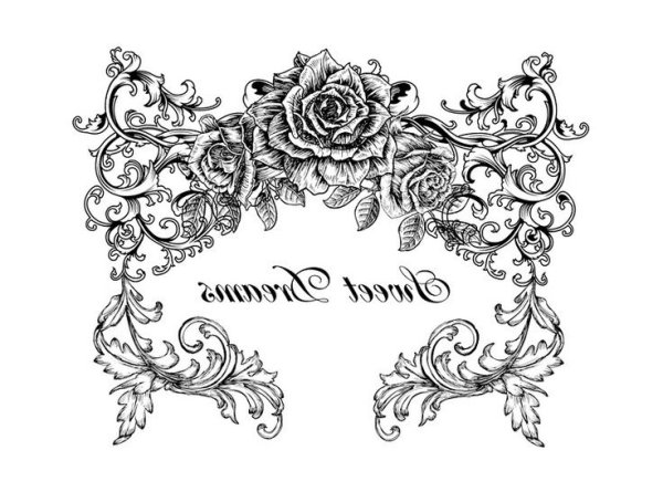 Винтажные монохромные трафареты