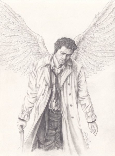 Миша Коллинз ангел Кастиэль