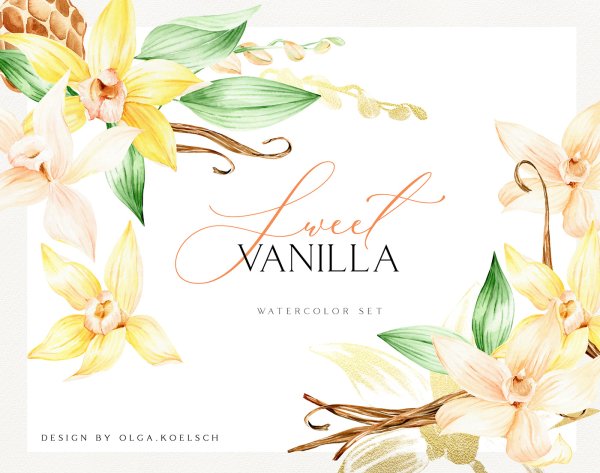 Ваниль акварель