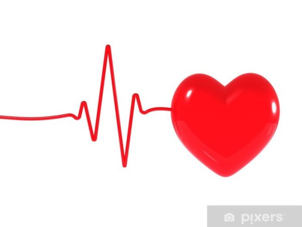 Линия сердцебиения с сердцем