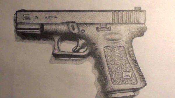 Эскиз пистолета Глок 18