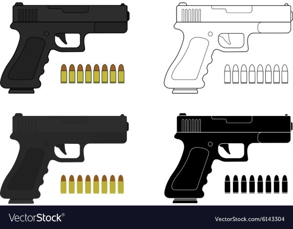 Пистолет арт мультяшный