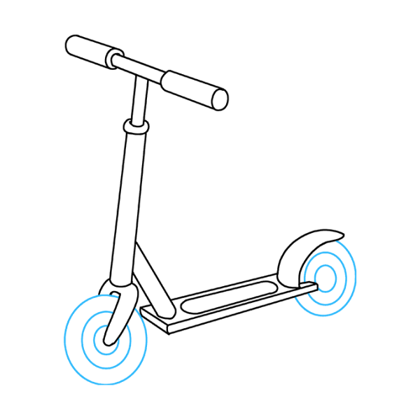 Раскраска самокат